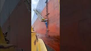 Ship Pilot takes advantage of waves to board ship