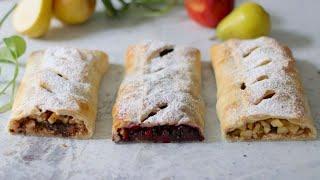 3 STRUDEL di pasta sfoglia | IDEE FACILI E VELOCI | Cucina Botanica