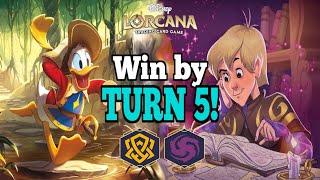 Lorcana's FASTEST Deck! Win by Turn 5 ~ Amber Amethyst Hyper Aggro ~ Deck Discussion