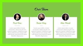 How to create Our Team Section Using HTML and CSS