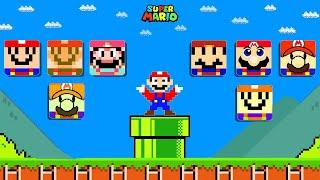 Super Mario Bros. But Mario Collect Custom All Iconic Mario Characters Blocks!