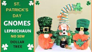 ST. PATRICK'S DAY GNOME DOLLAR TREE DIY NO SEW BOY GIRL LEPRECHAUN  GNOMES DIY PROJECT