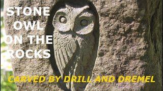 DREMEL CARVING A STONE OWL. Stone Owl. Carved with just a power drill and rotary tool.