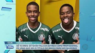 Joia do Palmeiras, Estevão Willian estreia como profissional no jogo do título do Brasileirão