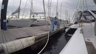 Getting in and out of a tricky finger berth