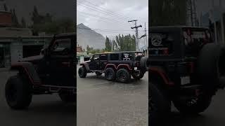 amazing 6 wheeler jeep at Skardu city