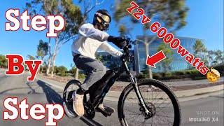 72v 60mph DIY electric e-bike build( 100$ mountain bike conversion 72v