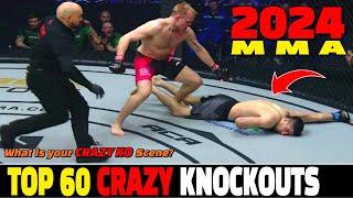 TOP 60 MMA BEST CRAZY KNOCKOUTS 2024 | What is the best Crazy KO?