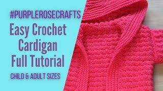 How to Crochet an EASY Sweater: The Ariana Cardigan