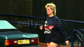 Princess Diana arrives at the Gym
