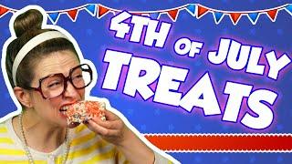 4th of July Firecracker Rice Crispy Treats! w/ Crafty Carol!  Cool School DIY Recipe