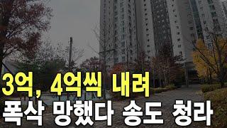 폭삭 망했다 송도 청라 3억, 4억씩 내려