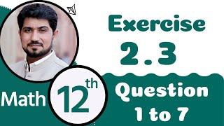 2nd Year Math Ch 2-Class 12 Math Chapter 2 Exercise 2.3 Question 1,2,3,4,5 - 12 Class Math Chapter 2