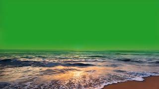 Sunset beach green screen video background | Beautiful nature view green screen video