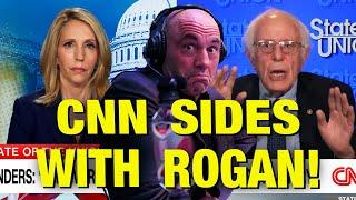 SHOCKING! CNN Actually DEFENDS Joe Rogan & Bernie Sanders!