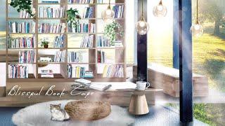 Cozy Book Cafe with Relaxing Piano | Summer Ambience Blissful Day