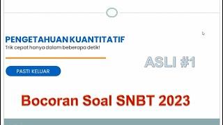 BOCORAN SOAL TPS UTBK SNBT 2023