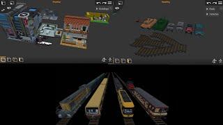 Voxel minecraft trains vehicles and buildings || prisma 3D