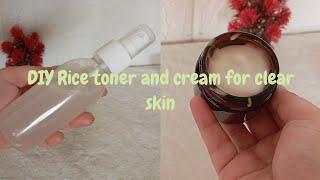 DIY Rice toner and cream for clear skin #ricetoner #wintervibes