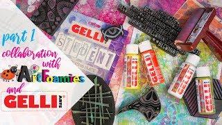 Part 1: ArtFoamies & Gelli Arts Collaboration - Making Backgrounds - Nicole Watson Art