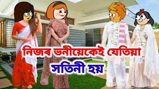 মোৰ সন্তান নোহোৱাৰ বাবে স্বামীৰ দ্বিতীয় বিবাহAssamese cartoon/Assamese sad cartoon story/Newstory