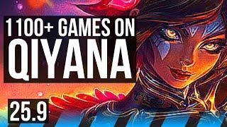 QIYANA vs IRELIA (MID) | Rank 3 Qiyana, 1100+ games | EUNE Challenger | 25.9