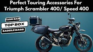 The Perfect Touring Accessories For Triumph Scrambler 400X / Speed 400 | Top Box | Saddle Bags |