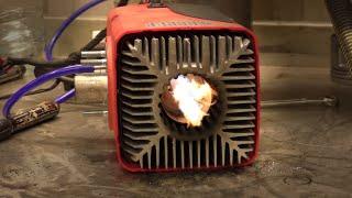 A look inside the diesel heater while running