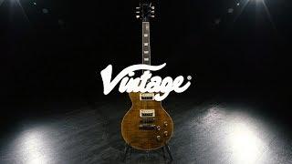 Vintage V100AFD Reissued, Flamed Amber | Gear4music demo