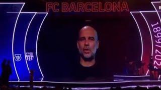 Barcelona's New Anthem Sung by Pep Guardiola at the 125th Anniversary 