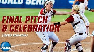 Final play and celebration - every Women's College World Series since 2010