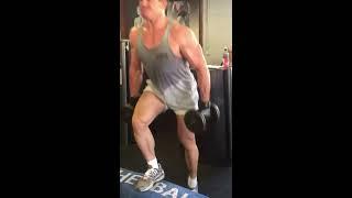 Peter Power Leg high step up with dumbbells