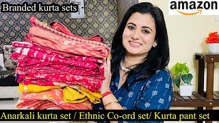 Partywear Amazon Kurta Set Haul, Embroidered Kurta Pant & Dupatta, Anarkali Kurta Palazzo,Co-ord Set