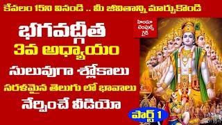 Bhagavad Gita Easy Learning Videos With Meaning Bhagavad Gita 3rd Chapter 1st Part Temples Guide