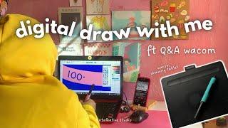 cozy digital draw with me  wacom Q&A