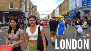 London PORTOBELLO MARKET Walking Tour  | London Notting Hill Walk [4K]