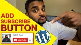 How To Add YouTube Subscribe Button In Wordpress Website