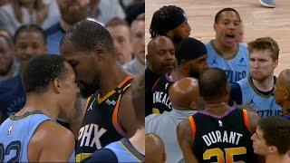 Kevin Durant gets HEATED with Grizzlies and goes face to face with Desmond Bane 