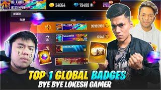 Beating  Lokesh Gamer and Dyland Pro again Top 1 in Badges