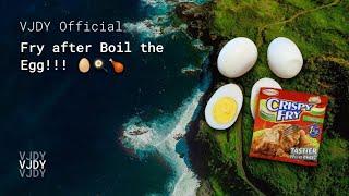 How to Cook and Fry a Boiled Egg with Chicken Flavor!