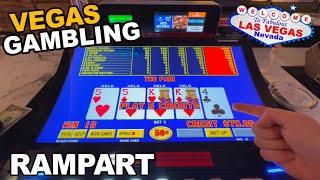 Video Poker at Rampart Casino High Limit BAR!  Las Vegas