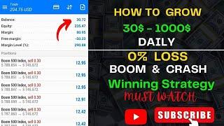 100% NO LOSS BOOM AND CRASH SCALPING STRATEGY. LIVE TRADE. FOR SMALL ACCOUNTS
