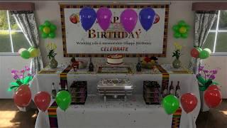 Happy Birthday Greeting with Animated Drone and Wishes