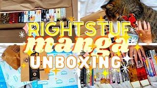 rightstuf anime manga unboxing haul (75+ volumes) no talking