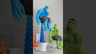 Red Hulk vs Blue Hulk vs Green Hulk | Toilet Challenge 12 | Marvel Animation