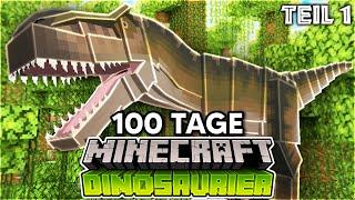 Ich überlebe 100 Tage Minecraft auf einer Dinosaurier Insel (Teil 1)