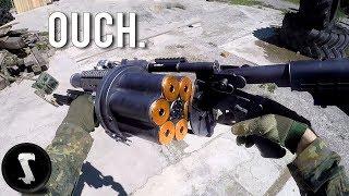 Possibly the Most Painful Airsoft Gun in Existence (40mm Grenade Launcher)