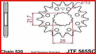 JT Sprockets JTF565.13SC 13T Steel Front Sprocket , black , 13 Tooth