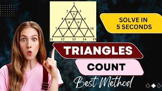 Triangles count Tricks 5sec only | Reasoning tricks | Arithmetic tricks Telugu tech hub