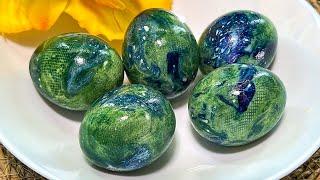 ТАК ЯЙЦА ВЫ ЕЩЕ НЕ КРАСИЛИ️Как оригинально покрасить яйца на Пасху 2024 ЗЕЛЕНЫЕ ЯЙЦА БЕЗ ХИМИИ